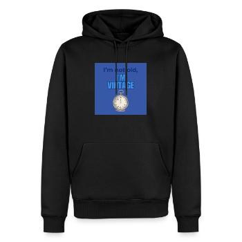 I'm Not Old, I'm Vintage Design - Men’s Premium Organic Hoodie - black - Front - Nico (187cm)