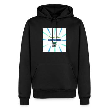I'm Not Short, I'm Fun-Sized Design - Men’s Premium Organic Hoodie - black - Front - Nico (187cm)