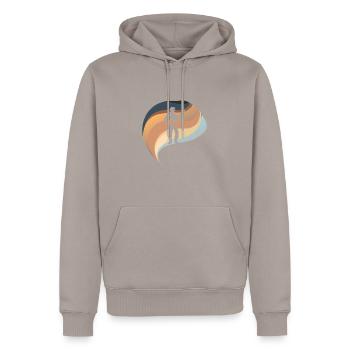 Country Music Banjo Dixieland - Men’s Premium Organic Hoodie - taupe - Front - Nico (187cm)