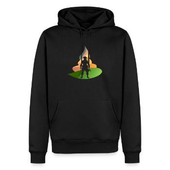 Pirate Tête de pirate Pirate - Sweat à capuche Premium bio Homme - noir - Devant - Nico (187cm)