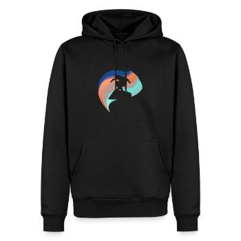 Parkour Stunt - Männer Premium Bio Hoodie - Schwarz - Vorne - Nico (187cm)