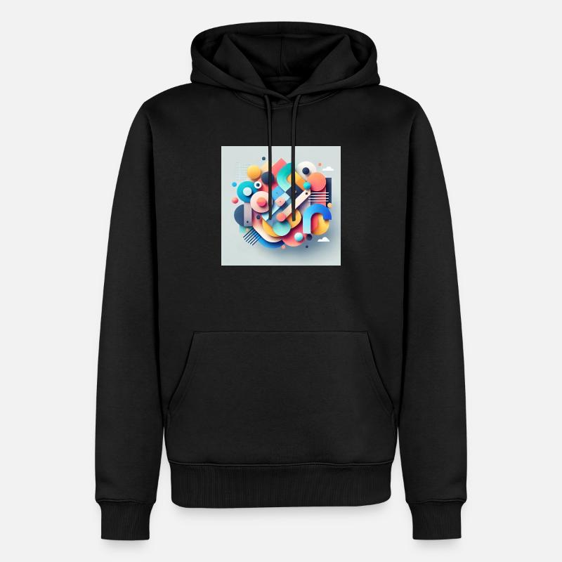 Abstract - Sweat à capuche Premium bio Homme - noir