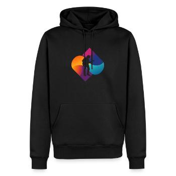 Guitare Guitare électrique - Sweat à capuche Premium bio Homme - noir - Devant - Nico (187cm)