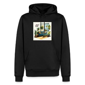 Plant lover living room - Men’s Premium Organic Hoodie - black - Front - Nico (187cm)