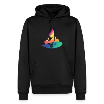 Dove of Peace Dove Dove - Men’s Premium Organic Hoodie - black - Front - Nico (187cm)