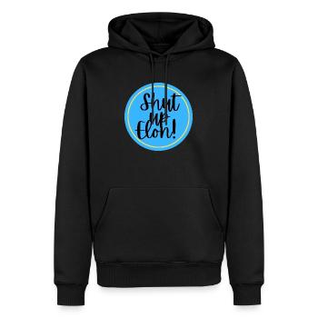 Shut up Elon! - Männer Premium Bio Hoodie - Schwarz - Vorne - Nico (187cm)