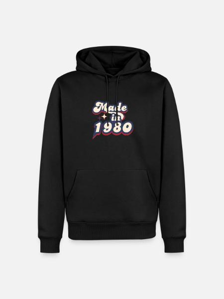 Made in 1980 retro - Sweat à capuche Premium bio Homme - noir