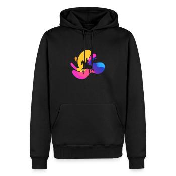 Dressur Dressurreiter - Männer Premium Bio Hoodie - Schwarz - Vorne - Nico (187cm)