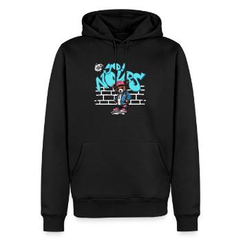Yo! Nours 2 - Sweat à capuche Premium bio Homme - noir - Devant - Nico (187cm)