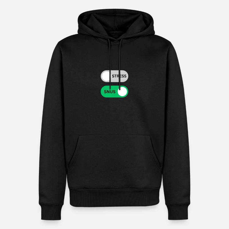 SNUS on off - Männer Premium Bio Hoodie - Schwarz