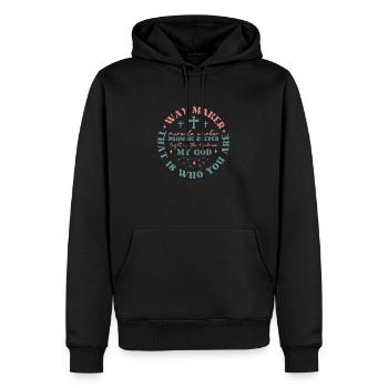 Waymaker - Männer Premium Bio Hoodie - Schwarz - Vorne - Nico (187cm)