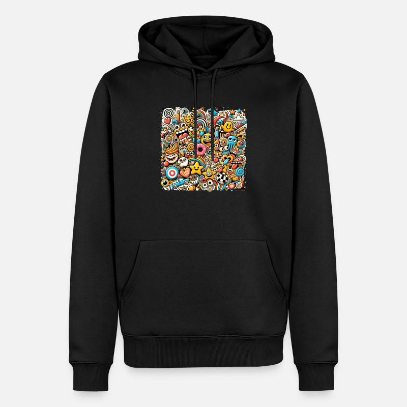 Escouade de rires - Sweat à capuche Premium bio Homme - noir