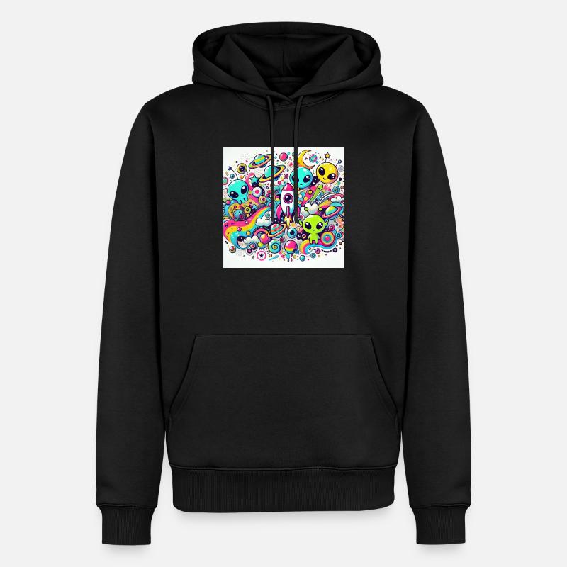 Copains de l’espace - Sweat à capuche Premium bio Homme - noir