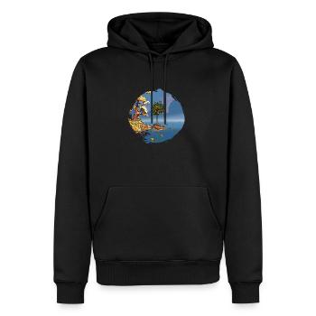 Der Clementinenbaum am See - Männer Premium Bio Hoodie - Schwarz - Vorne - Nico (187cm)