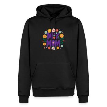 Ma Maman - Amour de l’Art Floral - Sweat à capuche Premium bio Homme - noir - Devant - Nico (187cm)