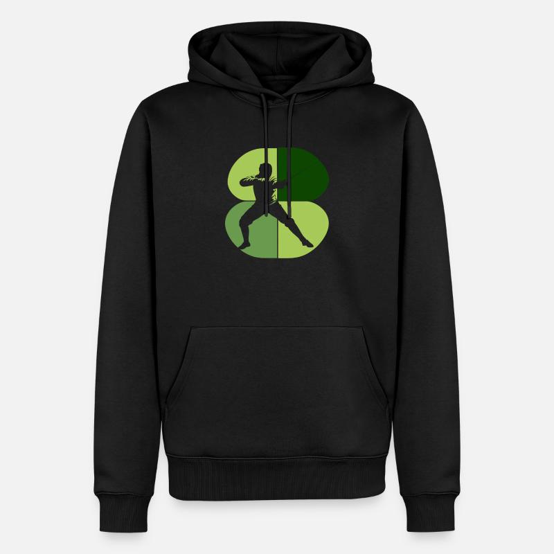 Fechten Florett Copy - Männer Premium Bio Hoodie - Schwarz