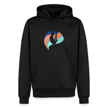 Saxophonist Wind Instrument Brass Band - Men’s Premium Organic Hoodie - black - Front - Nico (187cm)