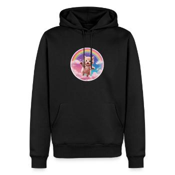 Rosa Kätzchen Regenbogen 1 - Männer Premium Bio Hoodie - Schwarz - Vorne - Nico (187cm)