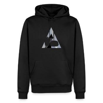 Burgers Restauration rapide - Sweat à capuche Premium bio Homme - noir - Devant - Nico (187cm)