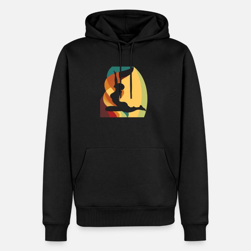 Plan d’entraînement Gym - Sweat à capuche Premium bio Homme - noir