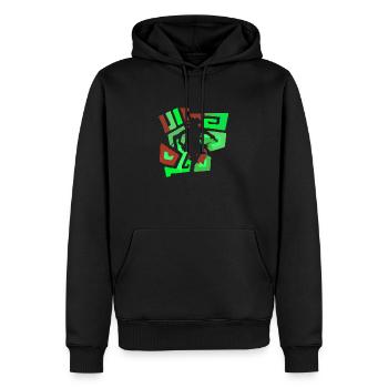 Piraterie Pirate - Sweat à capuche Premium bio Homme - noir - Devant - Nico (187cm)