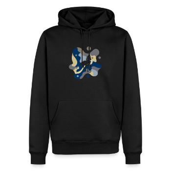 Chevaux Pony Farm Cheval sauvage - Sweat à capuche Premium bio Homme - noir - Devant - Nico (187cm)