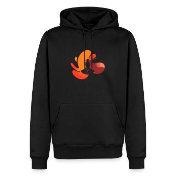 Épée de karaté ninja - Sweat à capuche Premium bio Homme - noir - Devant - Nico (187cm)