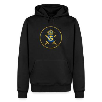 Le programme suédois d’armement nucléaire - Sweat à capuche Premium bio Homme - noir - Devant - Nico (187cm)