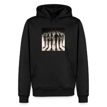 Line Dance mein Hobby - meine Passion - mein Ding - Männer Premium Bio Hoodie - Schwarz - Vorne - Nico (187cm)