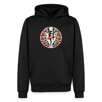 Ballerine - Sweat à capuche Premium bio Homme - noir - Devant - Nico (187cm)