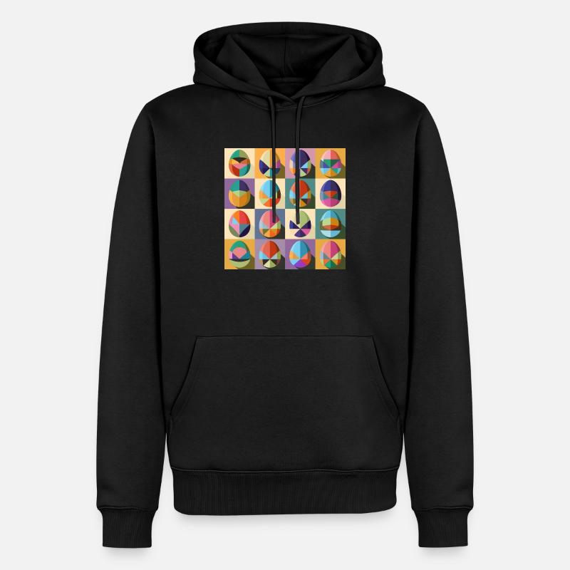 Oeufs de Pâques Design No.11 - Sweat à capuche Premium bio Homme - noir