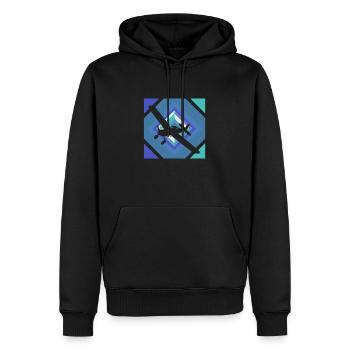 Aviation Airline Cabin - Men’s Premium Organic Hoodie - black - Front - Nico (187cm)