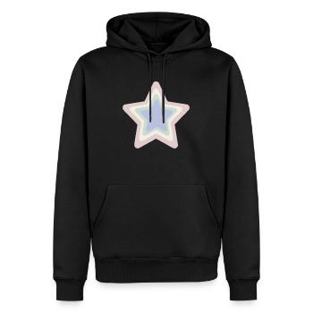 Stern - Männer Premium Bio Hoodie - Schwarz - Vorne - Nico (187cm)