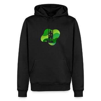Piraterie Pirates - Sweat à capuche Premium bio Homme - noir - Devant - Nico (187cm)
