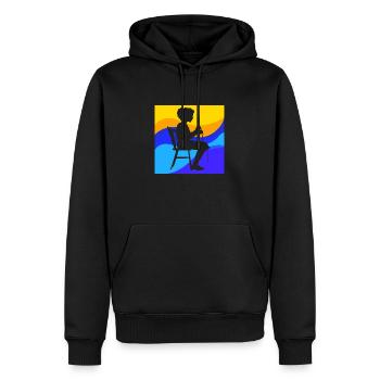 Knitting Winter DIY - Men’s Premium Organic Hoodie - black - Front - Nico (187cm)