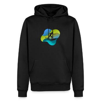 Surfing Hawaii Surf Camp - Sweat à capuche Premium bio Homme - noir - Devant - Nico (187cm)