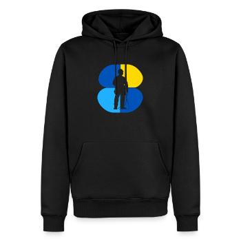 Installation électrique Appareil électrique Électricité - Sweat à capuche Premium bio Homme - noir - Devant - Nico (187cm)