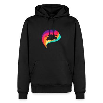 Rowing Stream Paddling - Men’s Premium Organic Hoodie - black - Front - Nico (187cm)
