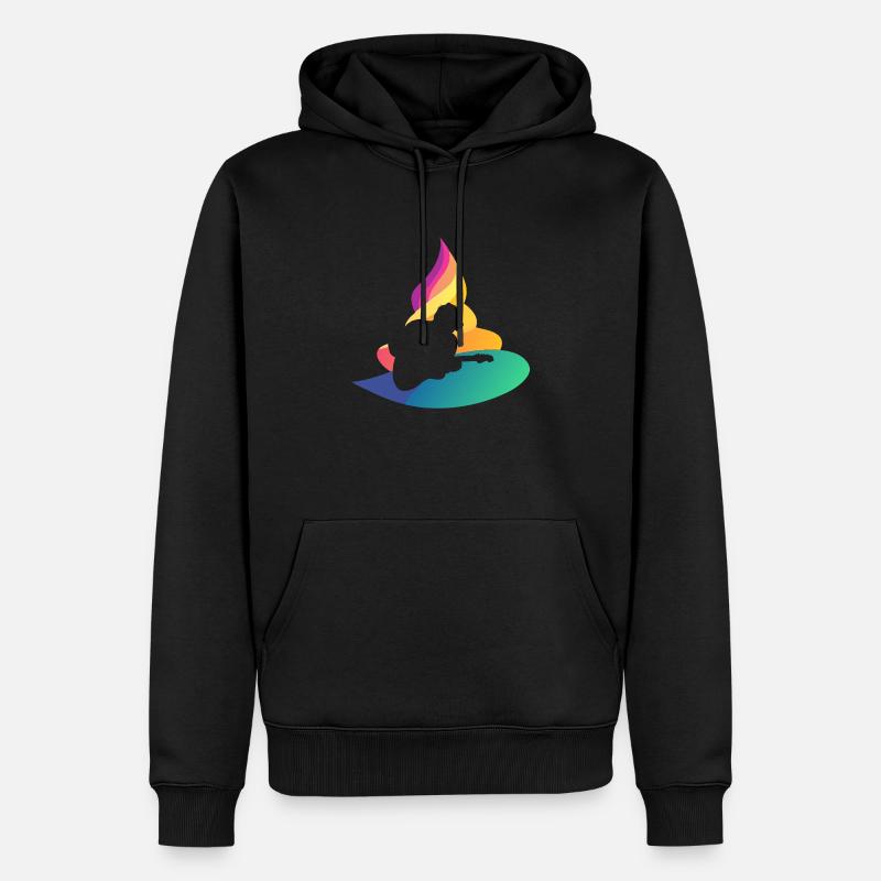 Gitarre Shouter Hardrock - Männer Premium Bio Hoodie - Schwarz