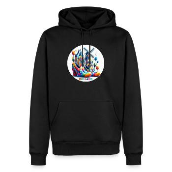 Pays-Bas Coloré LGBTQ - Sweat à capuche Premium bio Homme - noir - Devant - Nico (187cm)