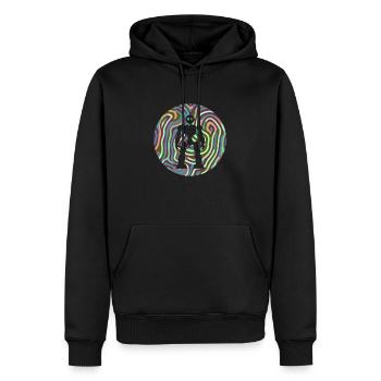 Robotique Informatique Cyborg - Sweat à capuche Premium bio Homme - noir - Devant - Nico (187cm)