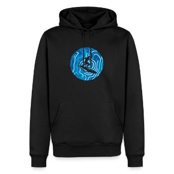 Surfer Surfergirl - Männer Premium Bio Hoodie - Schwarz - Vorne - Nico (187cm)