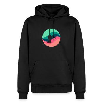 Dermatology Doctor Sunblock - Men’s Premium Organic Hoodie - black - Front - Nico (187cm)