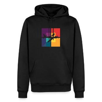Aviation Aircraft Door Cabin - Men’s Premium Organic Hoodie - black - Front - Nico (187cm)