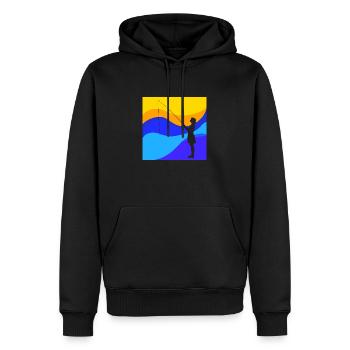 Magnet Fishing Metal Treasure Hunt - Men’s Premium Organic Hoodie - black - Front - Nico (187cm)