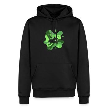 Rafting canoë d’eau vive - Sweat à capuche Premium bio Homme - noir - Devant - Nico (187cm)
