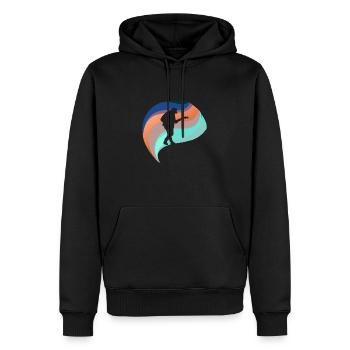 Elektrogitarre Heavy - Männer Premium Bio Hoodie - Schwarz - Vorne - Nico (187cm)