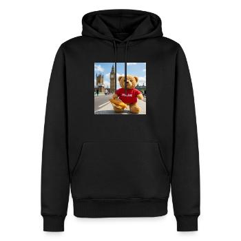 TEDDY's kulinarische Welttournee, England - Männer Premium Bio Hoodie - Schwarz - Vorne - Nico (187cm)