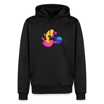 Pferde Ponyhof Hufeisen - Sweat à capuche Premium bio Homme - noir - Devant - Nico (187cm)