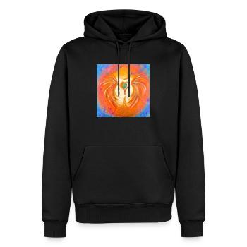 Herzengel Liebesfreude - Männer Premium Bio Hoodie - Schwarz - Vorne - Nico (187cm)